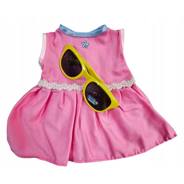Baumwollkleid für Bobas 35 cm große Puppe mit Woopie-Qualitätsdetails