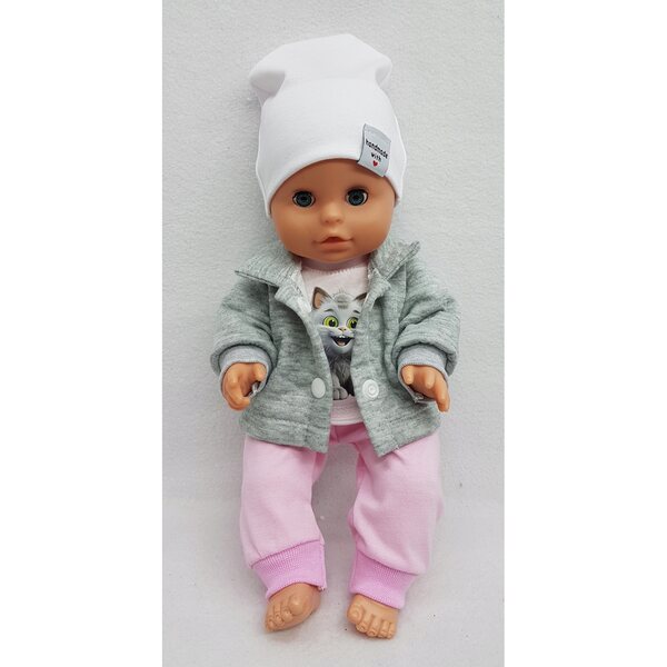 Completo con gattino per bambola 30 cm - abbigliamento doll dress 3+ anni