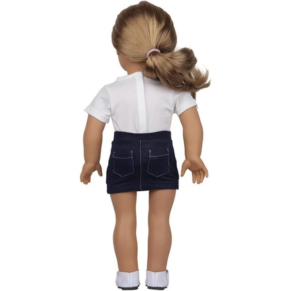 Amerikanische Puppenkleidung 18 Zoll Schmetterling T-Shirt und Rock Set 2-teilig