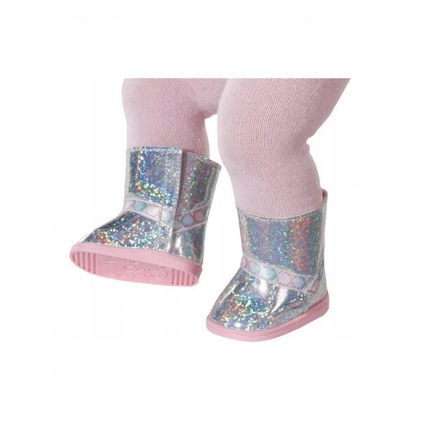 Baby Born Winter Buciki für 43 cm große Puppe mit rosa Sohle und holografischem Design