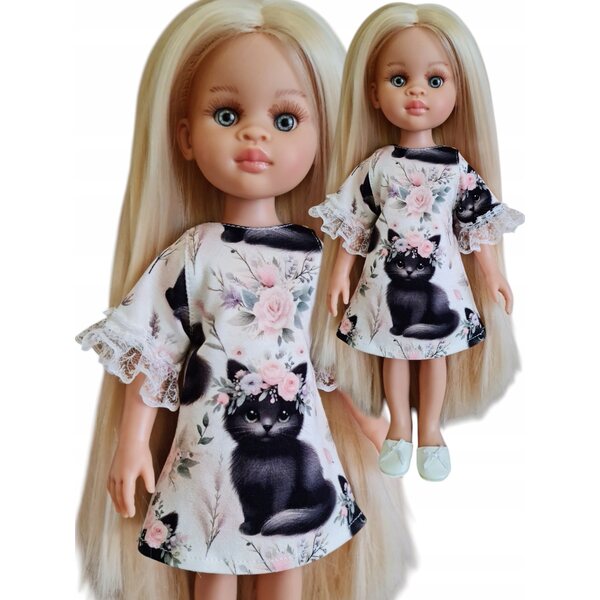 Kleid mit Spitze für eine spanische Puppe Paola Reina - Kleidung für eine Puppe