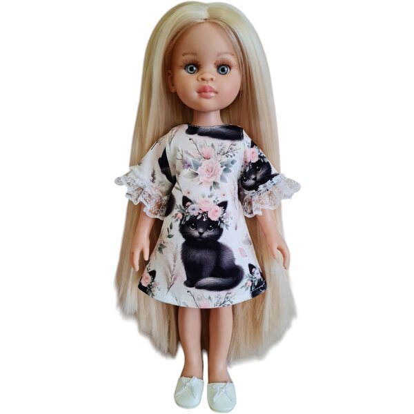 Kleid mit Spitze für eine spanische Puppe Paola Reina - Kleidung für eine Puppe