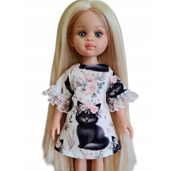 Kleid mit Spitze für eine spanische Puppe Paola Reina - Kleidung für eine Puppe