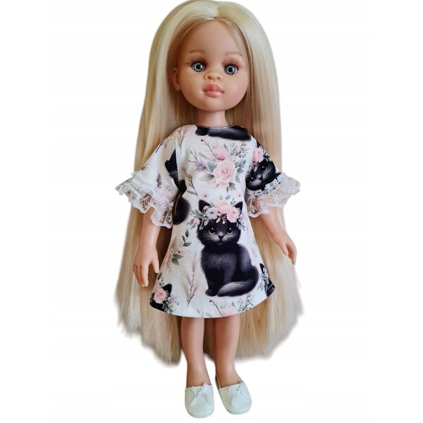 Kleid mit Spitze für eine spanische Puppe Paola Reina - Kleidung für eine Puppe
