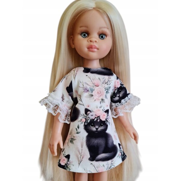 Kleid mit Spitze für eine spanische Puppe Paola Reina - Kleidung für eine Puppe