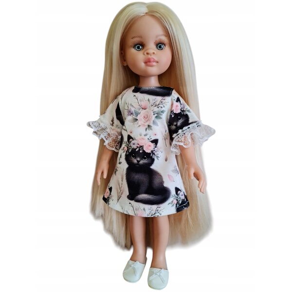 Kleid mit Spitze für eine spanische Puppe Paola Reina - Kleidung für eine Puppe