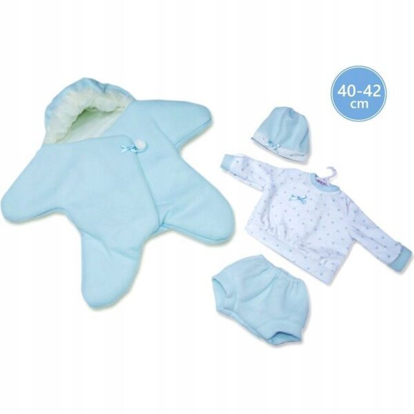Llorens New Born Kleidung für Puppe 40–42 cm, blaues Outfit
