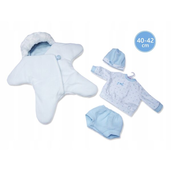 Llorens New Born Kleidung für Puppe 40–42 cm, blaues Outfit