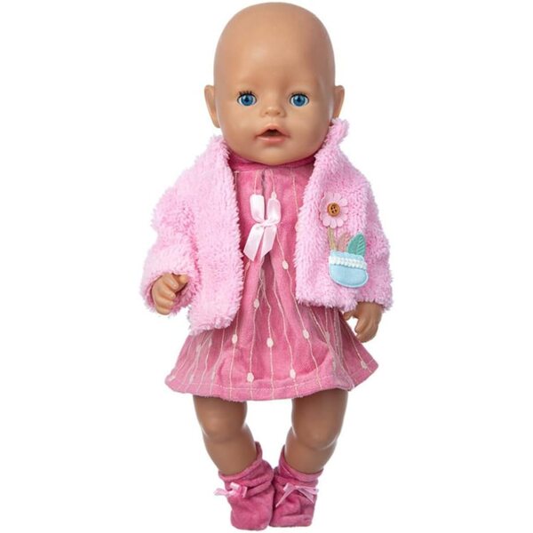 Vêtements d'hiver pour poupées odulu de 18 pouces : ensemble 3 pièces en peluche et accessoires