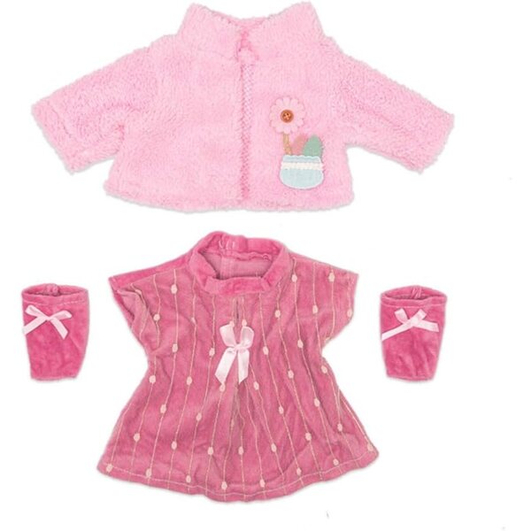 Vêtements d'hiver pour poupées odulu de 18 pouces : ensemble 3 pièces en peluche et accessoires