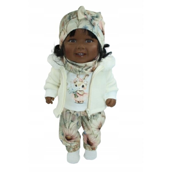 Completo Abbigliamento per Bambola 45-48 cm con Giacchetta Ecru 6 Pezzi