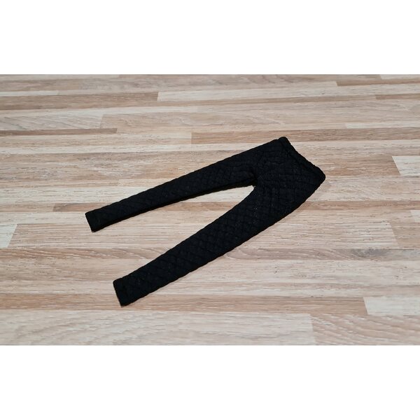 Pantaloni imbottiti neri per bambole in tessuto moderno | Made in Poland