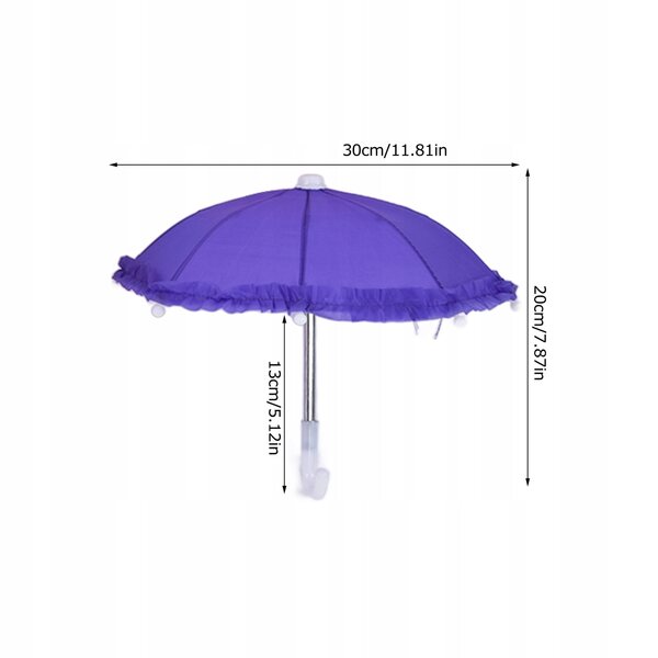Set 8 Mini Parasole in Pizzo per Bambole, Materiali Sicuri e Colorati