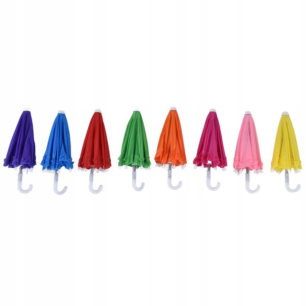 Set 8 Mini Parasole in Pizzo per Bambole, Materiali Sicuri e Colorati