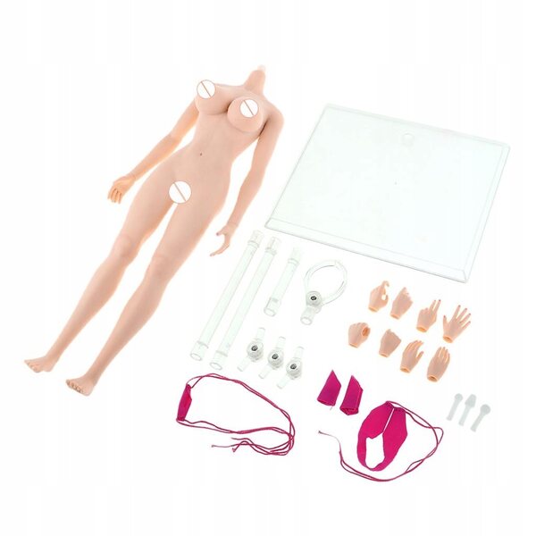 Flexible weibliche Figur im Maßstab 1:6 mit Stahlskelett und PVC-Haut
