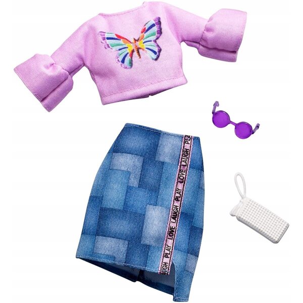 Barbie Fashionistas Kleidung 4-teilig – Puppen-Outfits und Accessoires