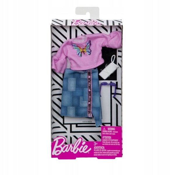 Barbie Fashionistas Kleidung 4-teilig – Puppen-Outfits und Accessoires