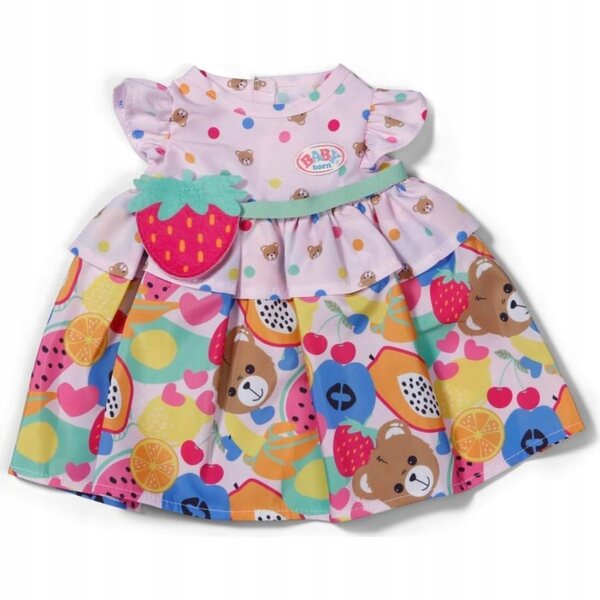 BABY born Kleid mit Fruchtmotiven für 43 cm Puppen und Teddybären