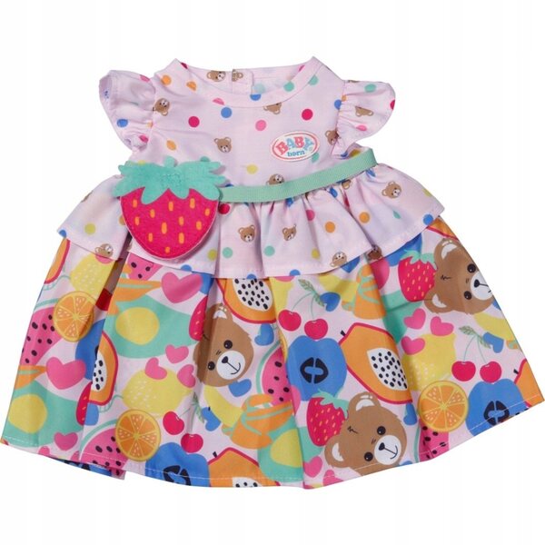 BABY born Kleid mit Fruchtmotiven für 43 cm Puppen und Teddybären