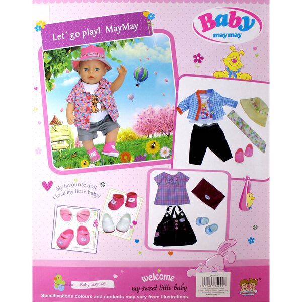 Kleidungsset für 43–46 cm große Puppen, bestehend aus Shorts und langen Jeans