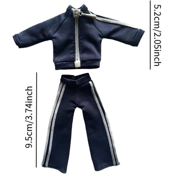 Tuta Sportiva per Action Figure 1/12 Blu, Tessuto Morbido, Design Moderno