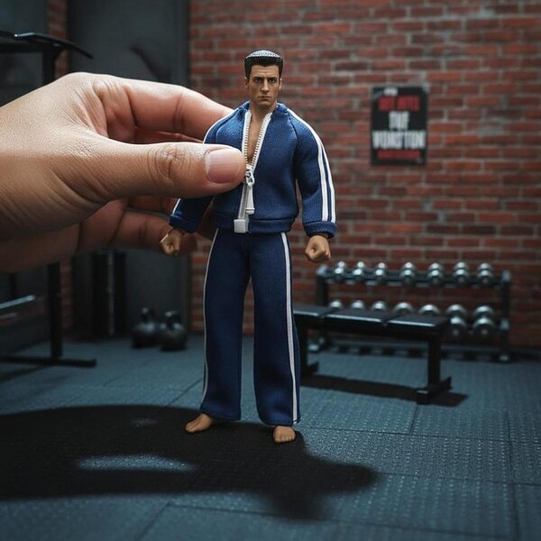 Tuta Sportiva per Action Figure 1/12 Blu, Tessuto Morbido, Design Moderno
