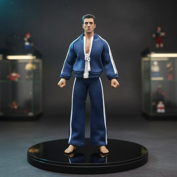 Tuta Sportiva per Action Figure 1/12 Blu, Tessuto Morbido, Design Moderno