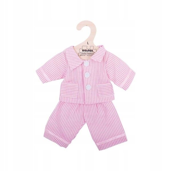Rosa gestreifter Pyjama für 35 cm große Stoffpuppen von Bigjigs Toys