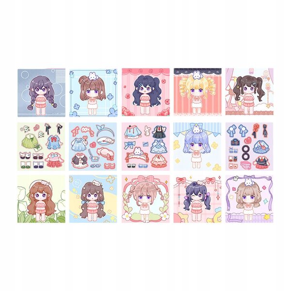 Gesichter-Stickerbuch für Kinder mit 4 Blättern und 11 lustigen Gesichtern
