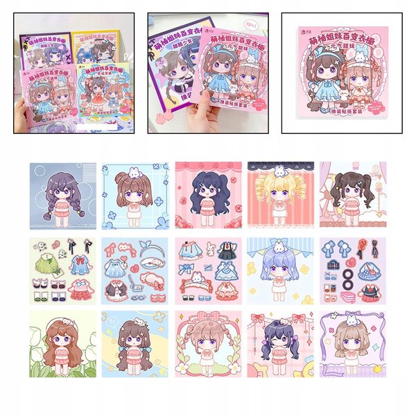 Gesichter-Stickerbuch für Kinder mit 4 Blättern und 11 lustigen Gesichtern
