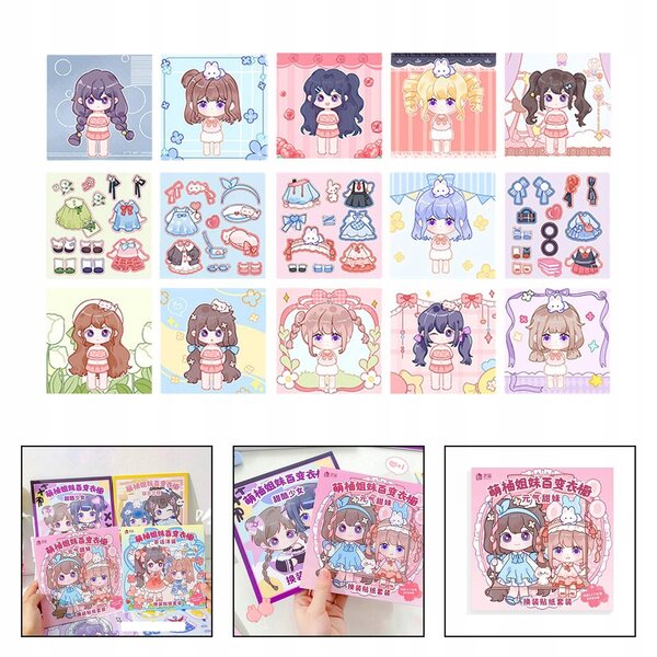 Gesichter-Stickerbuch für Kinder mit 4 Blättern und 11 lustigen Gesichtern