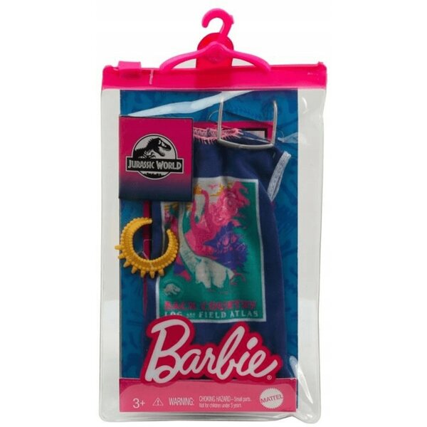 Barbie Jurassic World Kleidung mit Mattel-Zubehör für Kinder ab 3 Jahren