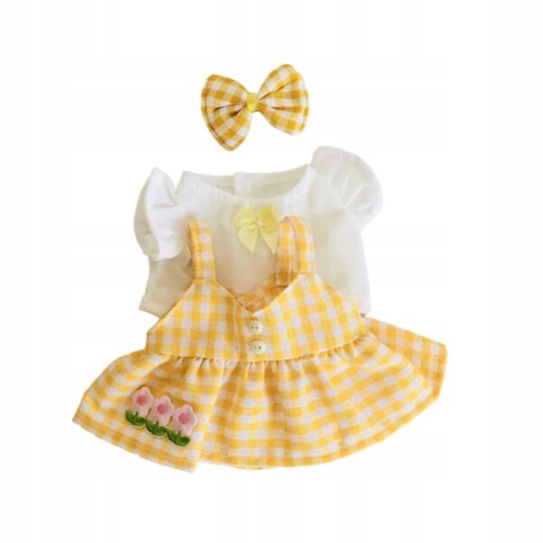 Set 3 Mini Ubranka Gialle per Bambole 20 cm - Vestiti Professionali e Morbidi