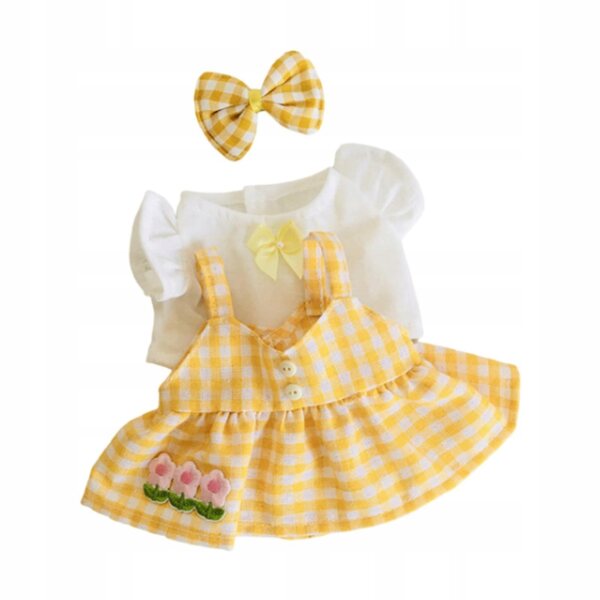 Set 3 Mini Ubranka Gialle per Bambole 20 cm - Vestiti Professionali e Morbidi