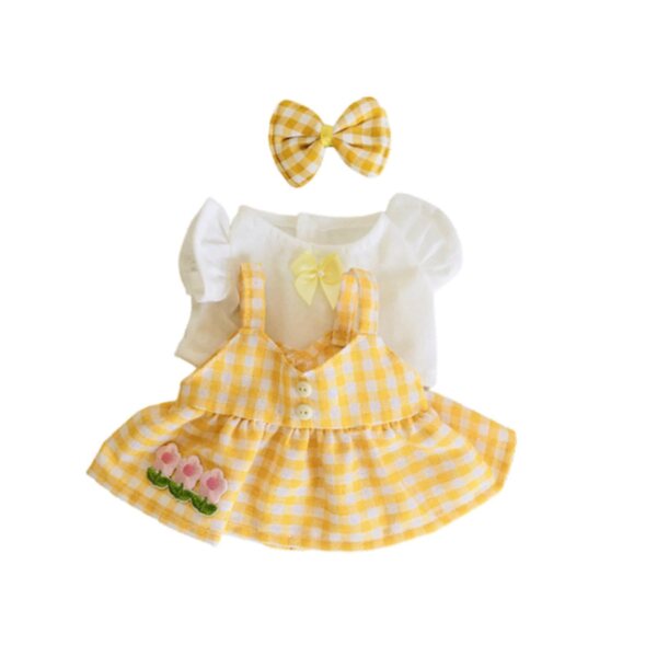 Set 3 Mini Ubranka Gialle per Bambole 20 cm - Vestiti Professionali e Morbidi