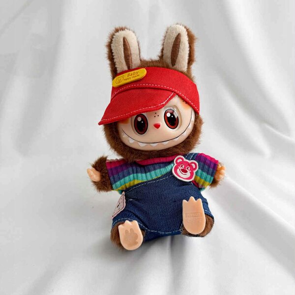 Set 3 capi di abbigliamento per bambole Labubu 17 cm The Monsters
