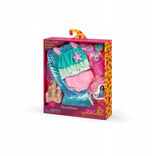 Our Generation Mermaid Dreams Puppenkleidungsset mit Meerjungfrauenschwanz 46 cm