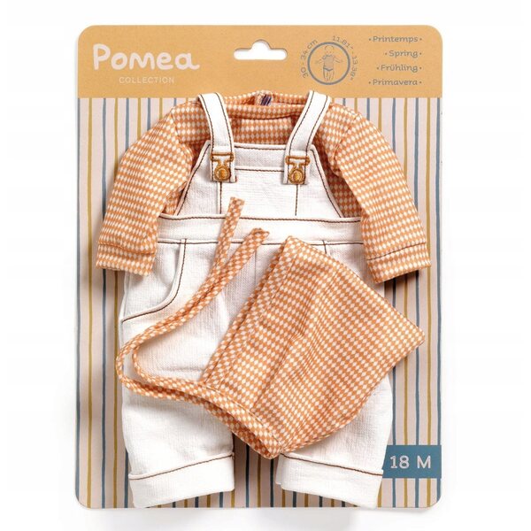 Djeco 3-teiliges Kleidungsset für Pomea-Puppen aus natürlicher Baumwolle