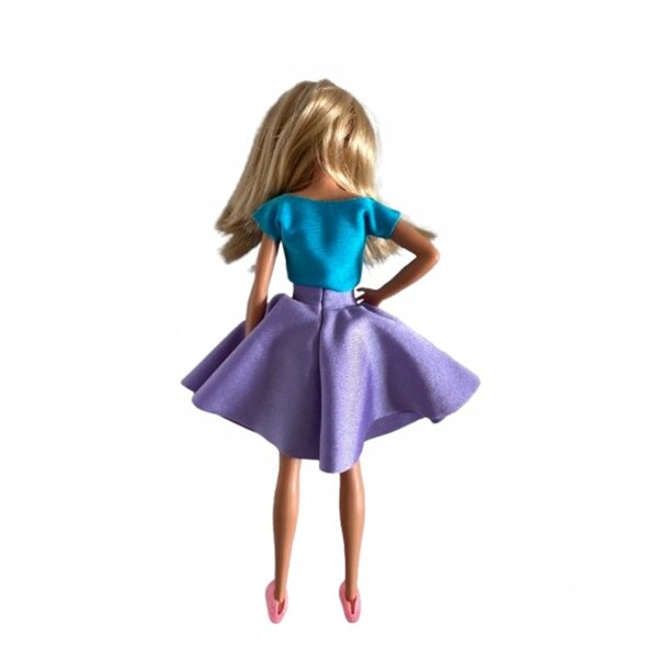 Set vestiti per bambola viola e azzurro - 30 cm, made in Poland