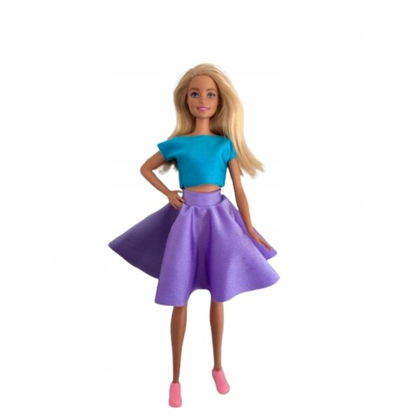 Set vestiti per bambola viola e azzurro - 30 cm, made in Poland