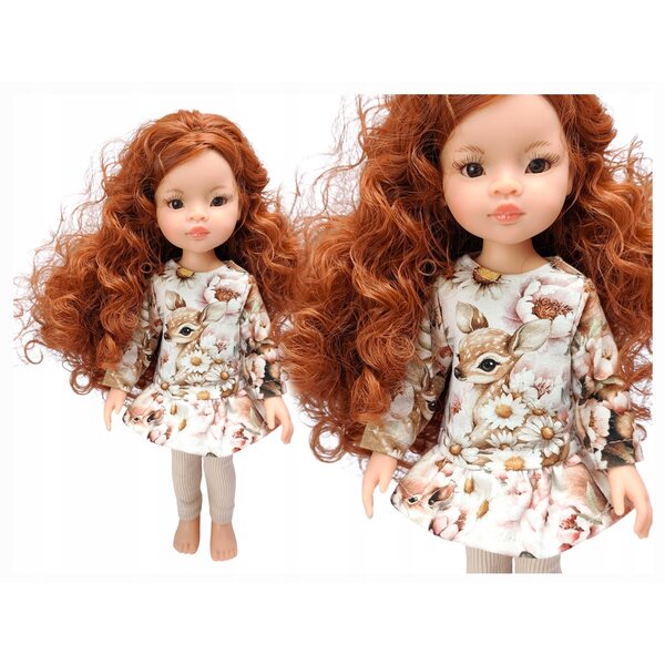 Clothes per bambola Paola Reina 32 cm set 2 in 1 tunica e pantaloni in tessuto