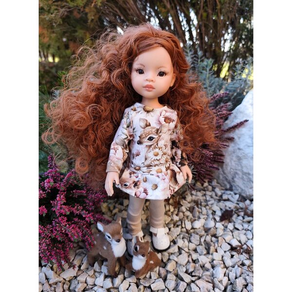 Clothes per bambola Paola Reina 32 cm set 2 in 1 tunica e pantaloni in tessuto
