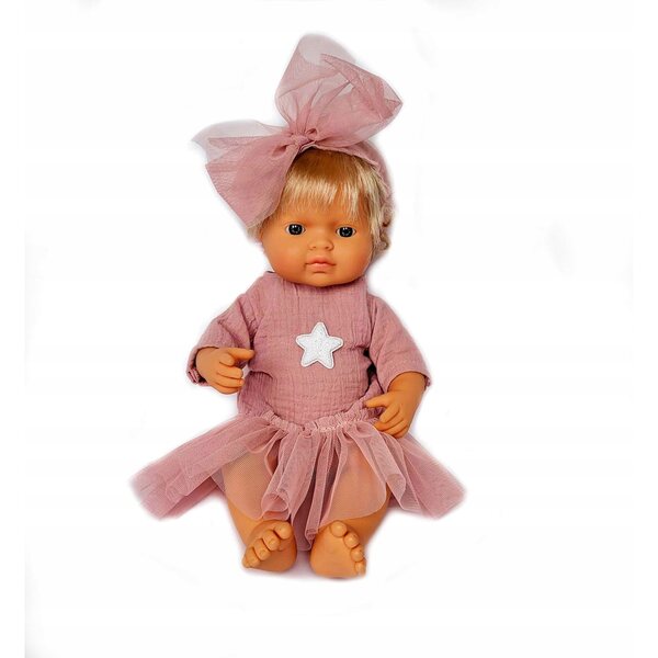 Completo abbigliamento per bambola Miniland 32-38 cm in muslin con accessori