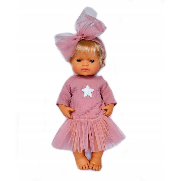 Completo abbigliamento per bambola Miniland 32-38 cm in muslin con accessori