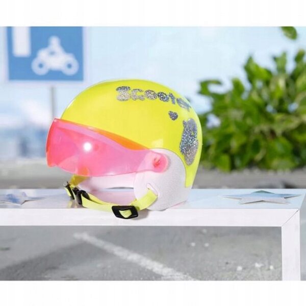 Casco per Bambola BABY Born 43 cm con Visiera Protettiva Giallo-Rosa
