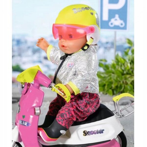 Casco per Bambola BABY Born 43 cm con Visiera Protettiva Giallo-Rosa
