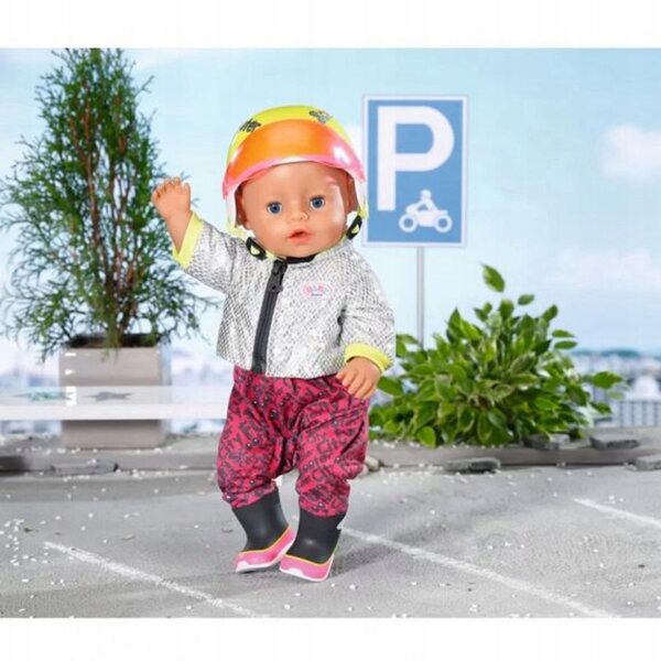 Casco per Bambola BABY Born 43 cm con Visiera Protettiva Giallo-Rosa