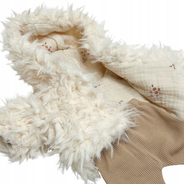 Set invernale per bambole 34-38 cm con giacca in pelliccia e leggings