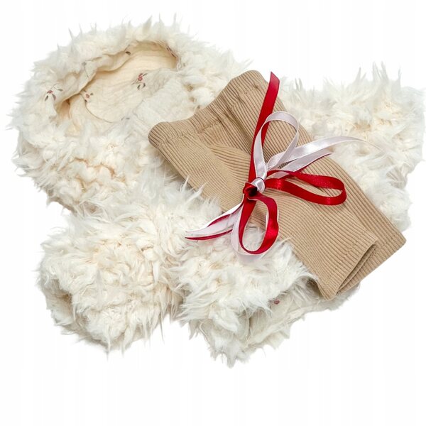 Set invernale per bambole 34-38 cm con giacca in pelliccia e leggings