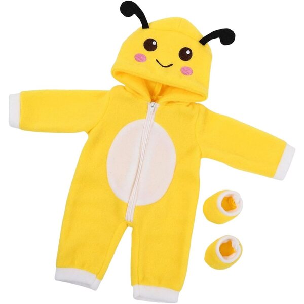 Kleidungsset für 43 cm große Reborn-Puppen mit Tiermotiv, weich und waschbar
